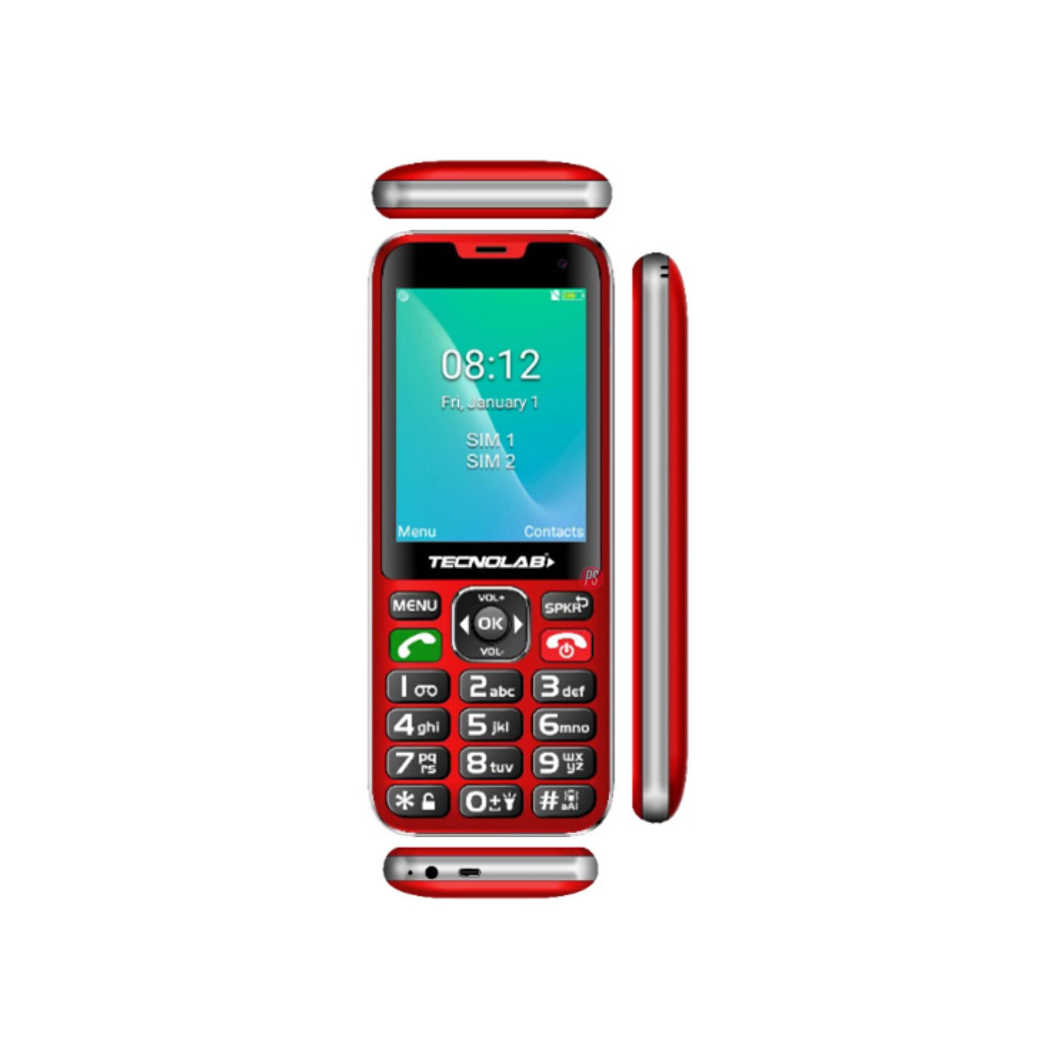 Celular Senior 4g Dual Sim Color Rojo - Ps image number 2.0
