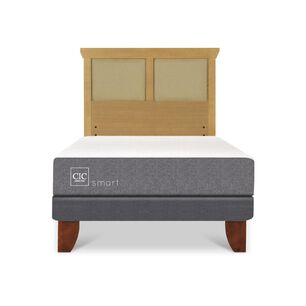 Cama Europea Cic Smart / 1 Plaza / Base Normal + Respaldo