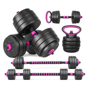 Mancuernas 40 Kg Barra Ajustables 3 En 1