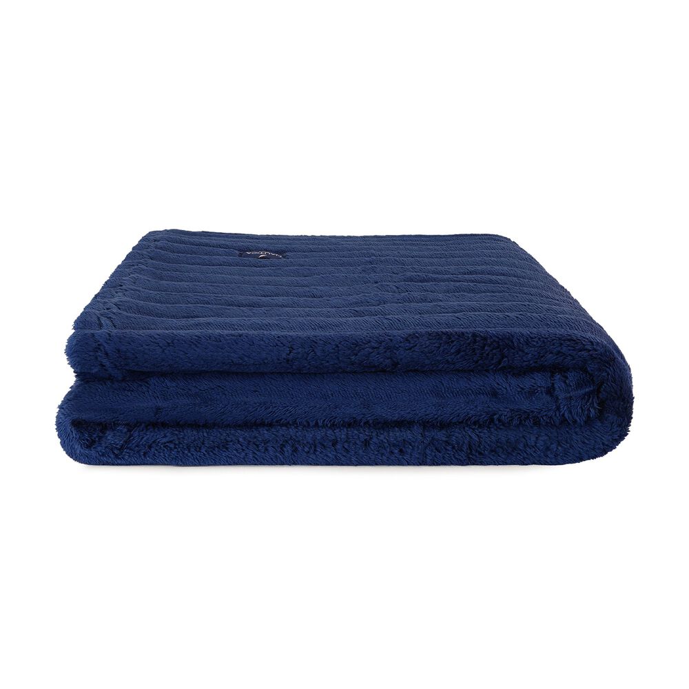 Manta De Cama Nautica Home Jacquard Franela Ultrasuave 127x178cm Azul image number 3.0