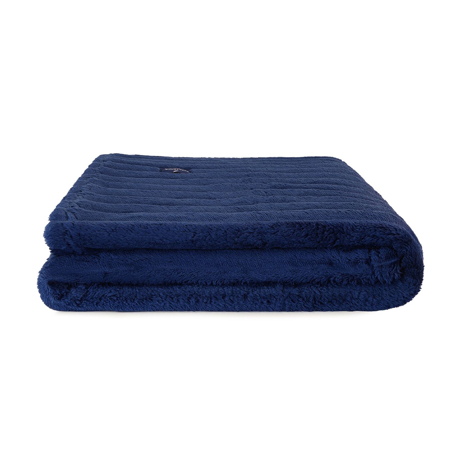 Manta De Cama Nautica Home Jacquard Franela Ultrasuave 127x178cm Azul image number 3.0