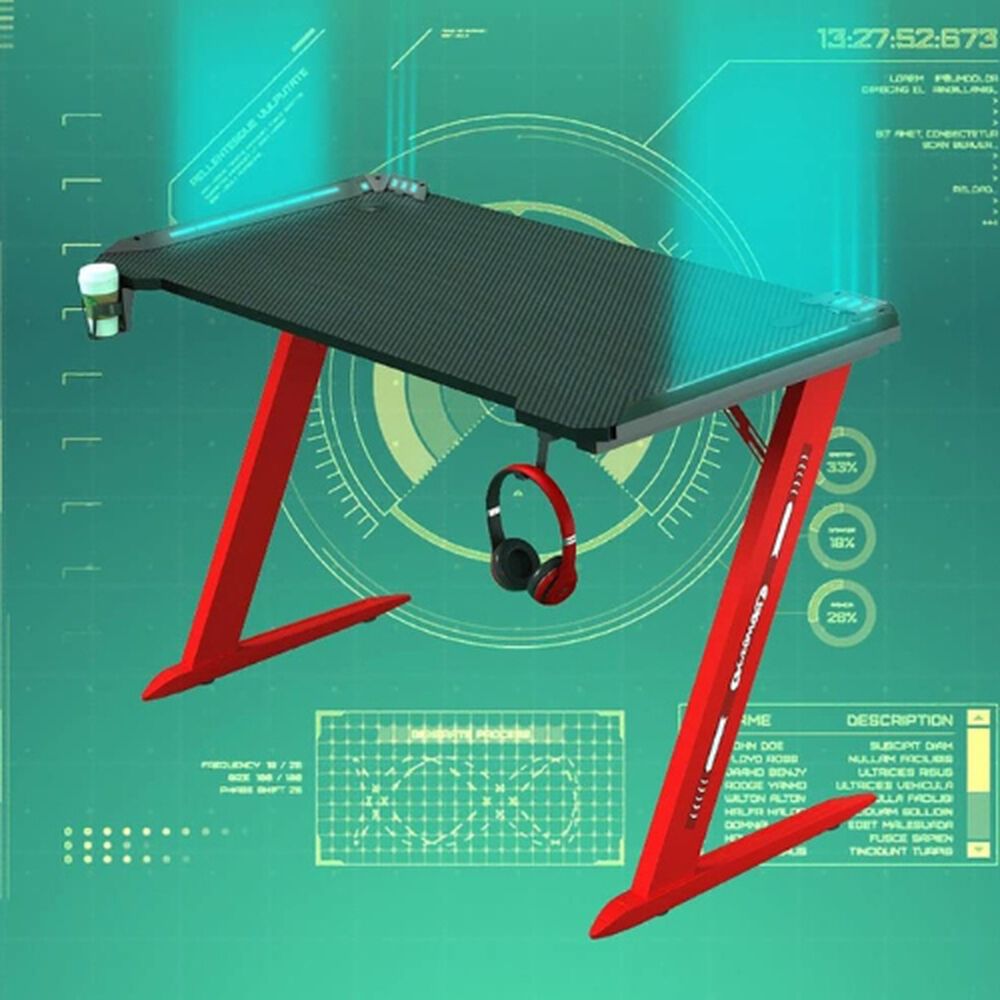 Escritorio Gamer Profesional 120x60x72cm Mesa Con Luces Rgb image number 3.0