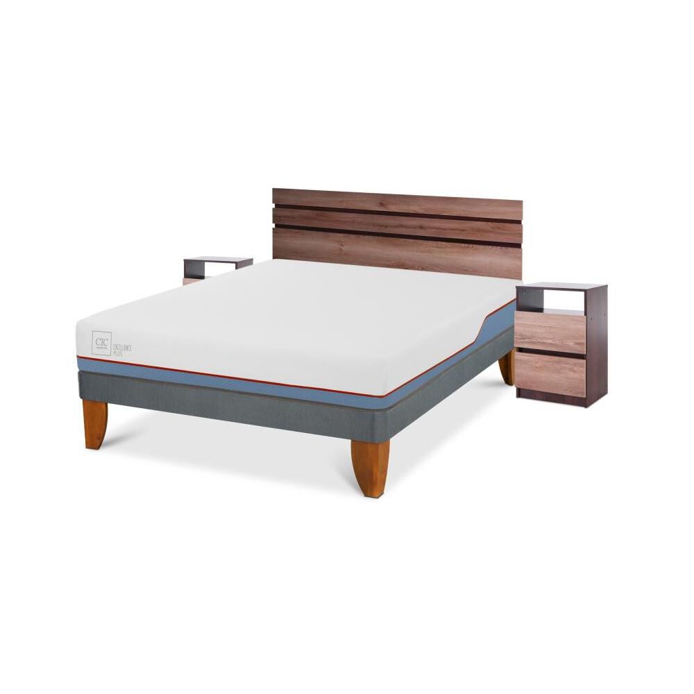 Cama Europea Cic Excellence Plus / 2 Plazas / Base Normal + Set De Maderas image number 1.0