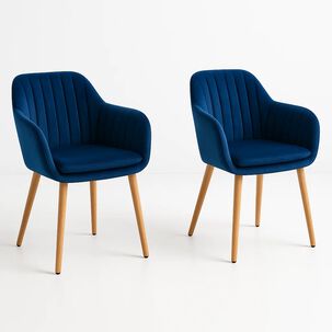 Pack De 2 Butacas Sitiales Poltronas Diamante Terciopelo - Azul Pack De 2 Butacas Sitiales Poltronas Diamante Terciopelo - Azul