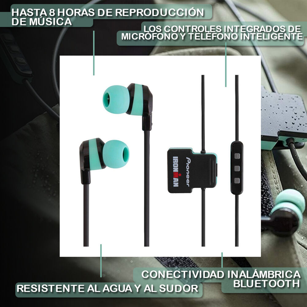 Audífonos In-ear Inalámbricos Pioneer Ironman Se-im5bt Menta image number 3.0