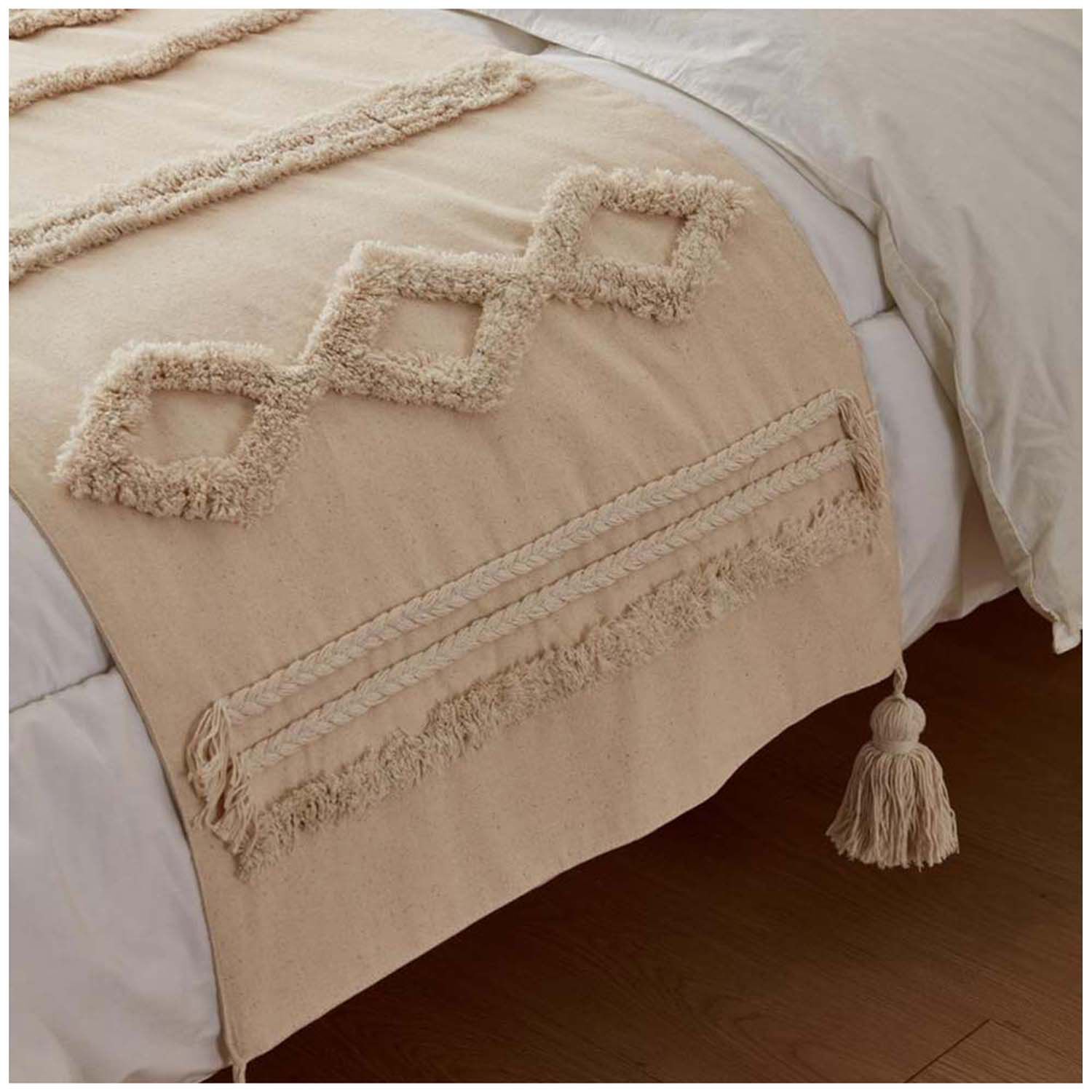 Set Piecera Boho 60 X 210 +2 Fundas Beige Trens image number 2.0