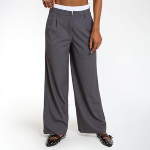 Pantal&oacute;n Sastrero Doble Pretina Tiro Medio Relax Mujer Rolly Go