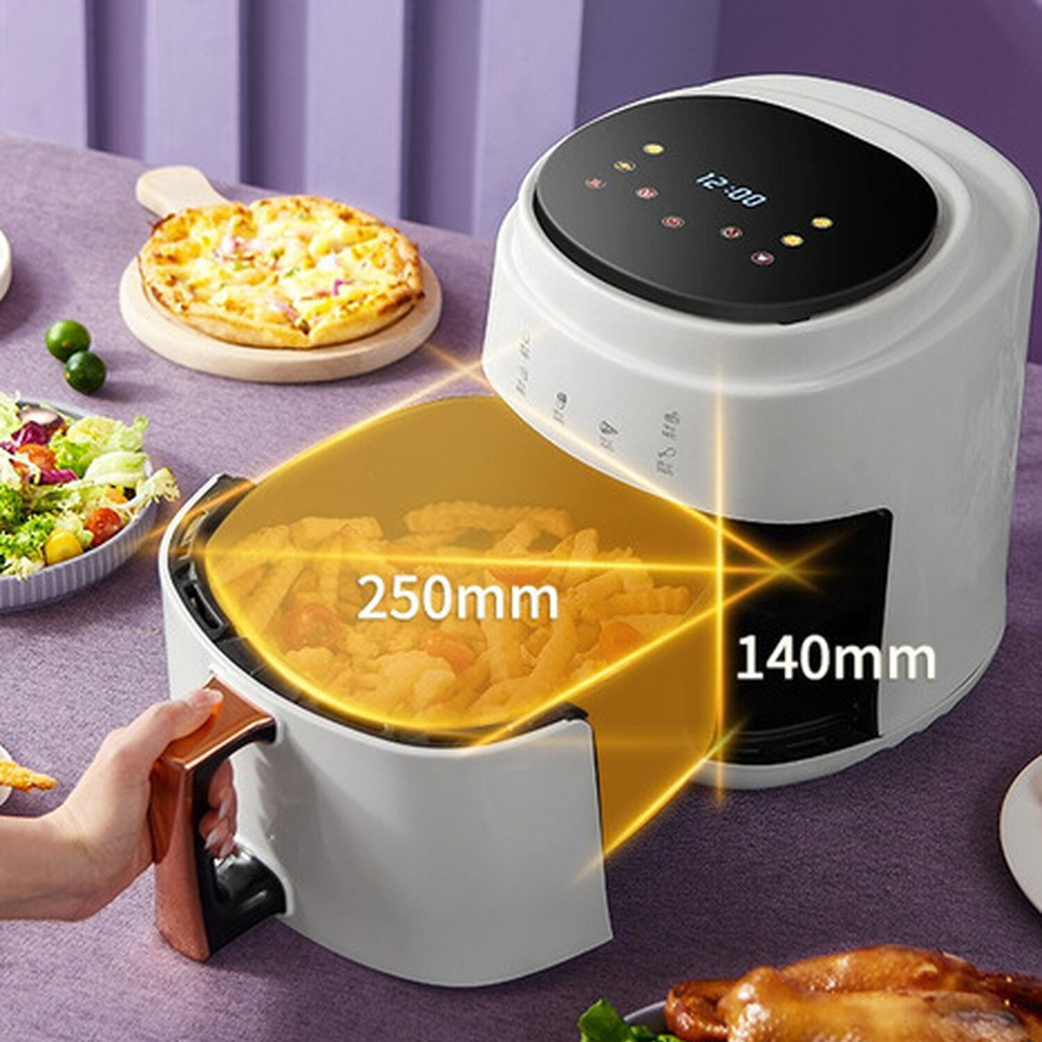 Freidora De Aire El&eacute;ctrica Inteligente De 8l Air Fryer image number 6.0
