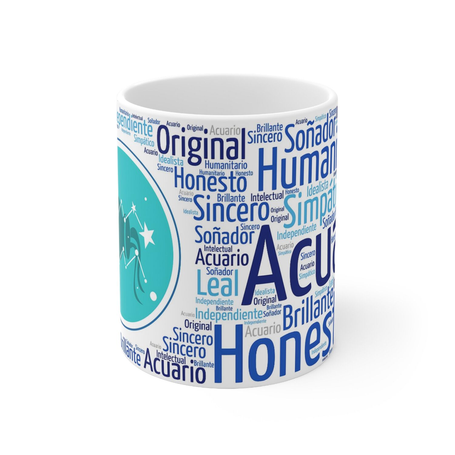Taza Signo Zodiacal Acuario - Cer&aacute;mica Hor&oacute;scopo Astrolog&iacute;a Regalo image number 1.0