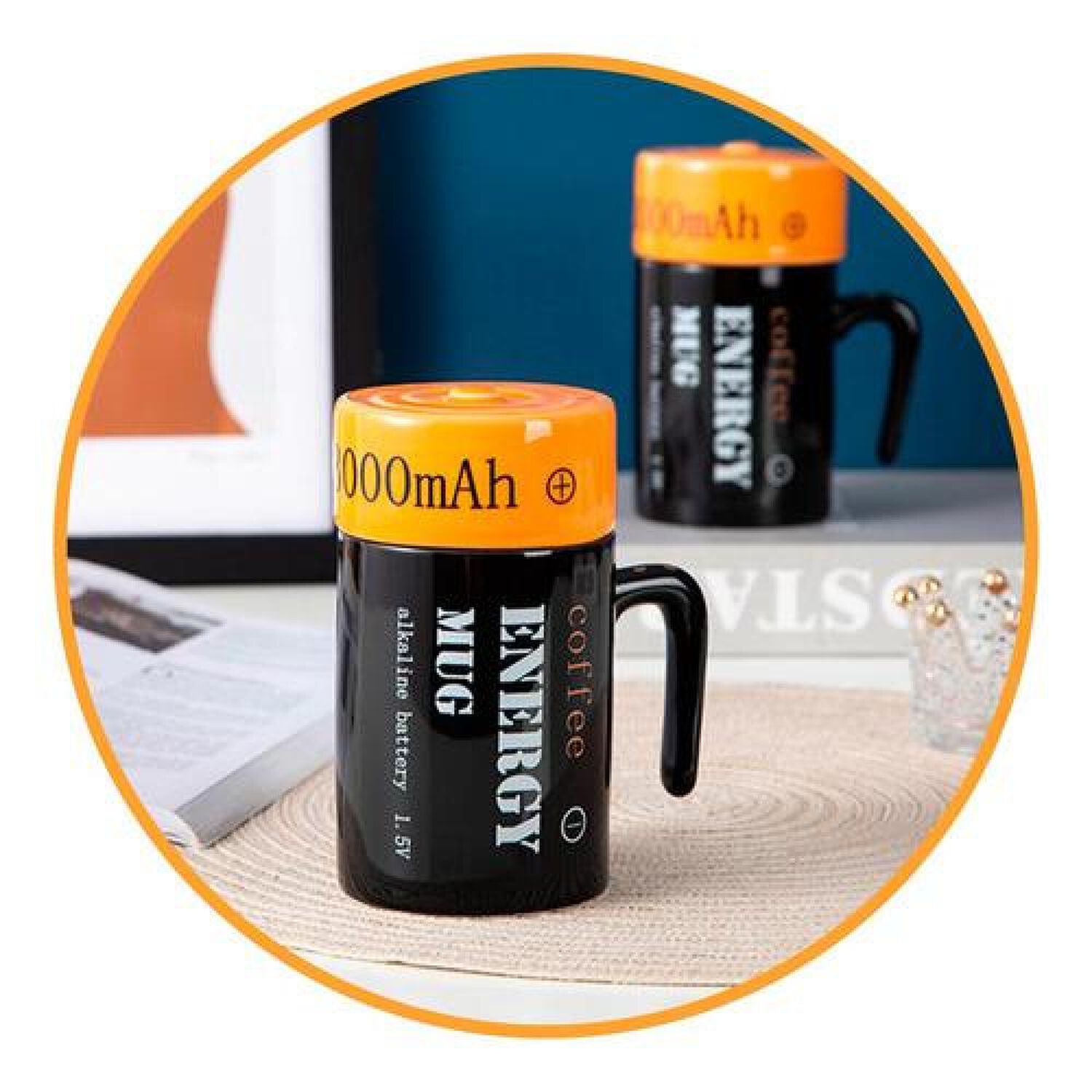 Taz&oacute;n 3d Energ&eacute;tico Con Dise&ntilde;o Bater&iacute;a Pila - Energy Mug image number 8.0