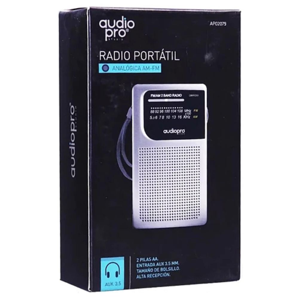Radio De Bolsillo Portatil Am Fm Gris Ap02079 image number 2.0