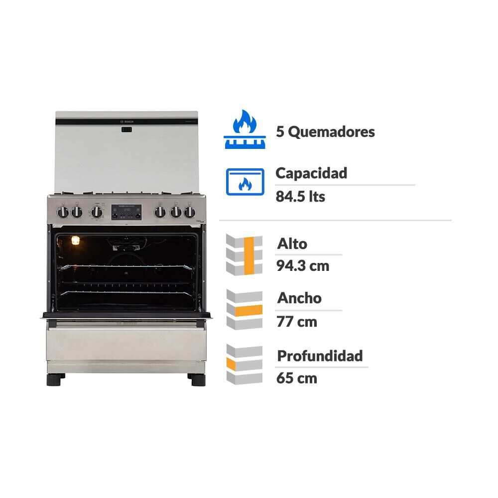 Cocina A Gas Bosch HSK12I27SE / 5 Quemadores image number 1.0
