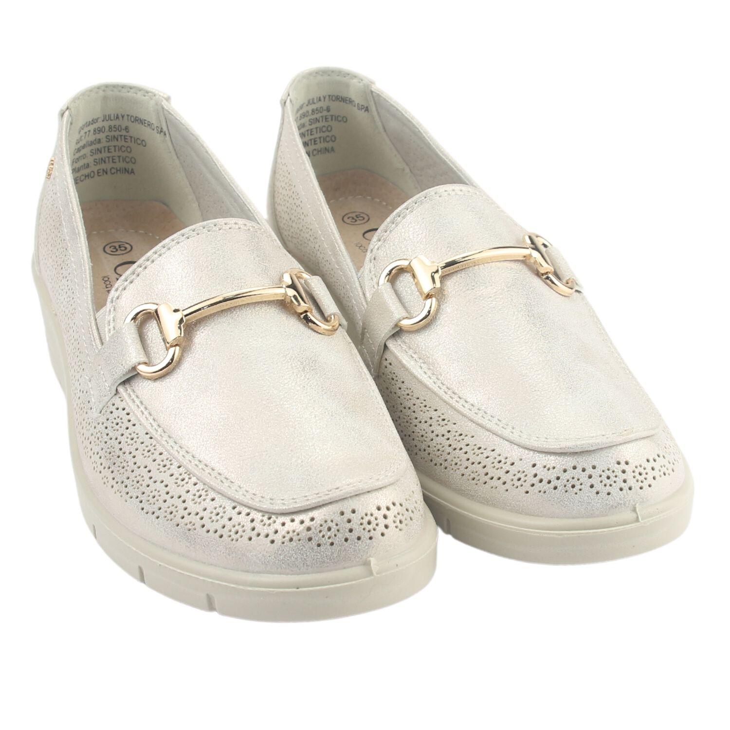 Mocasin Chalada Mujer Cona-2 Dorado Casual image number 4.0