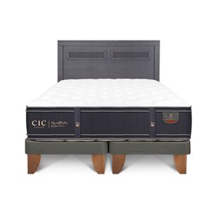 Cama Europea Cic Linea Premium / 2 Plazas / Base Dividida + Respaldo