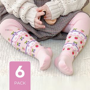 Pack 6 Ballerinas Algod&oacute;n Primera Capa Surtidos Beb&eacute; Ni&ntilde;a