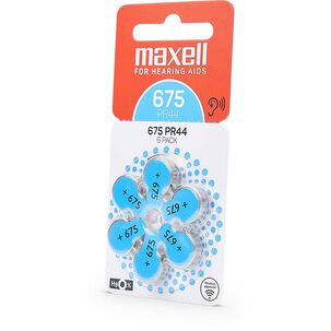 Pilas Para Aud&iacute;fonos Maxell Tama&ntilde;o 675 Auditivas 6un