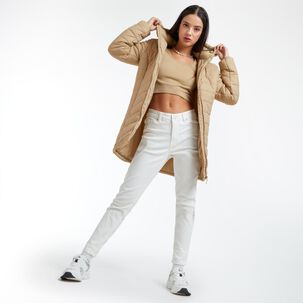 Parka B&aacute;sica Regular Cuello Alto Con Capucha Mujer Freedom