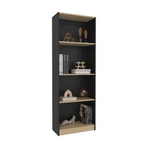 Estante Organizador 3 Niveles 180,6x62,8x29,9 Cm Negro Y Caf&eacute; Claro