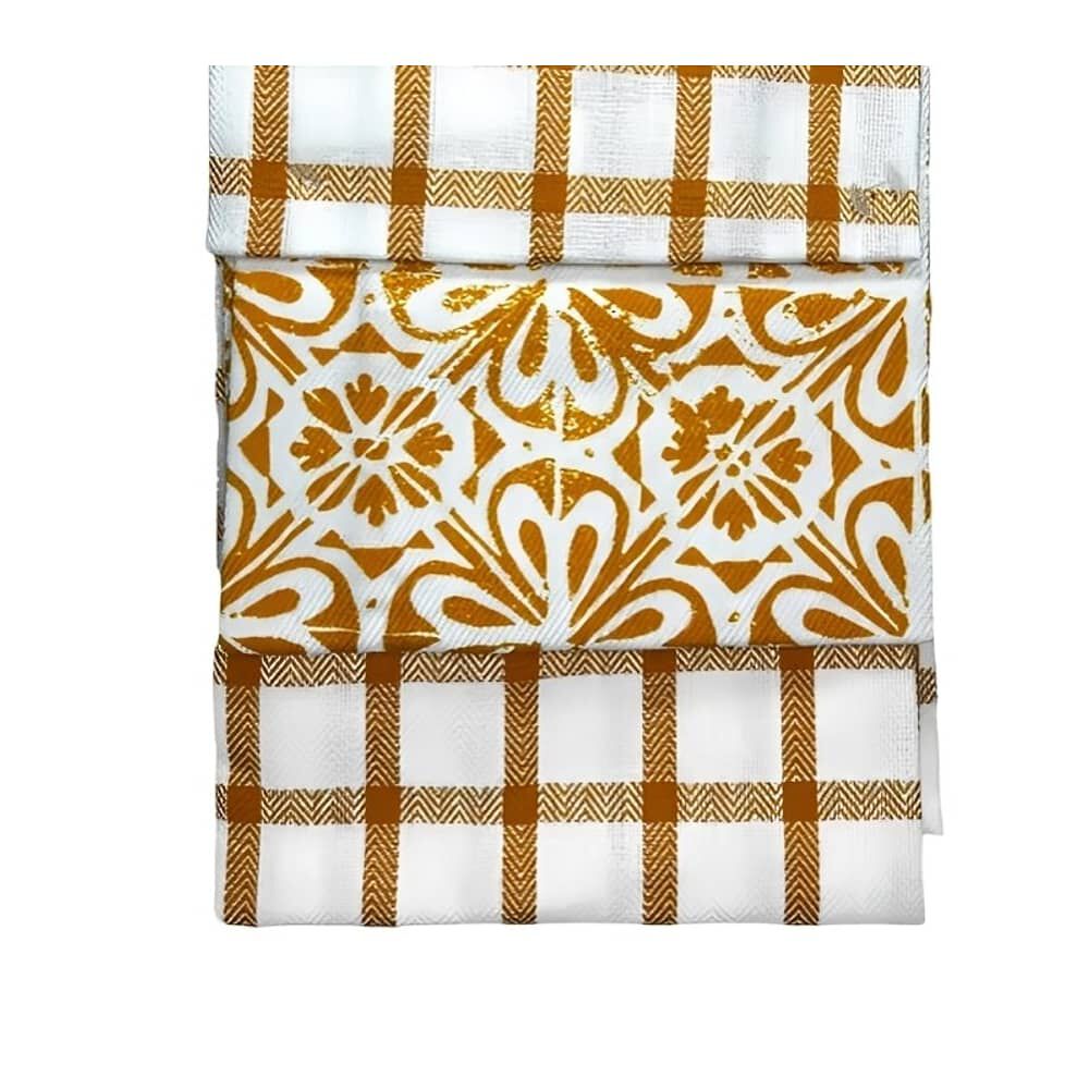 Set 3 Pa&ntilde;os De Cocina Happy Cook Amarillo image number 2.0