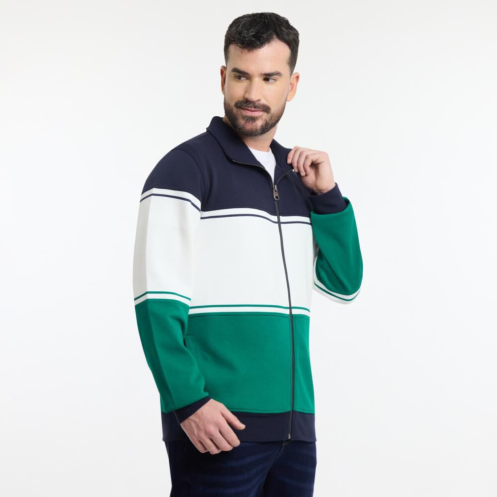Polerón Bloque Color Cuello Alto Hombre The King's Polo Club image number 2.0