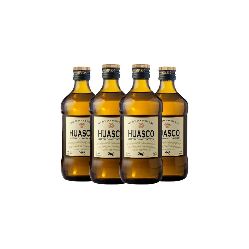 Aceite Oliva Extra Virgen Huasco 4 X 500 Ml image number 0.0