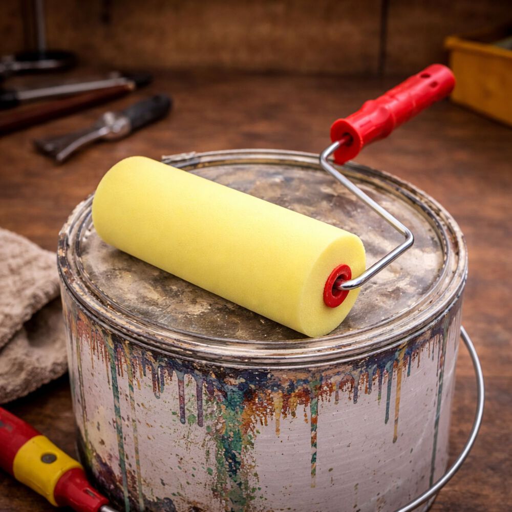 Set 6 Rodillos Esponja 18x33cm Mango Plastico Construcci&oacute;n image number 2.0