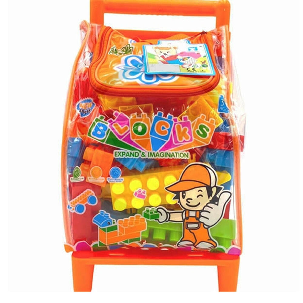 Maleta Bloques Armables Para Ni&ntilde;os Mochila Juguetes 85pzs image number 1.0