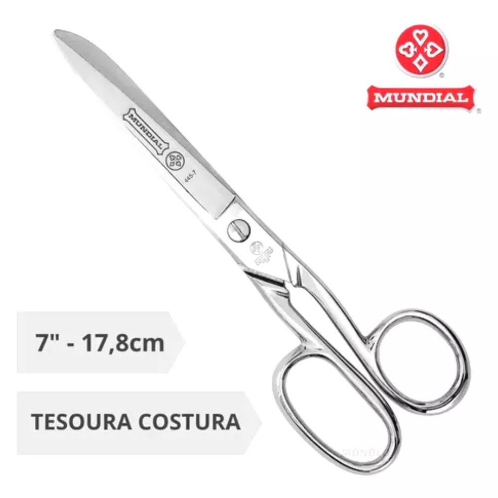Tijera Para Costura Mundial Metálica 445-7, 7'' (17,8cm) image number 4.0