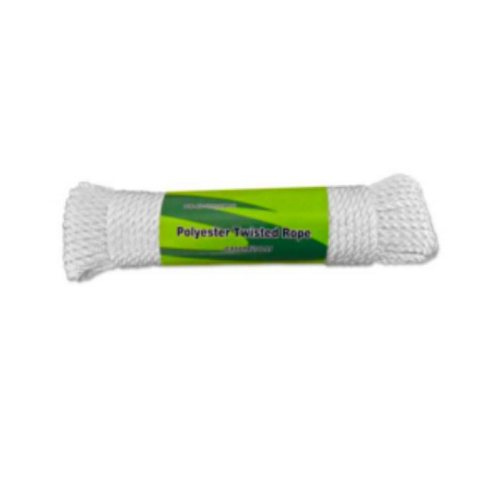 Cuerda De Polyester Blanco Trenzado 20mts 6mm - Praktus image number 0.0