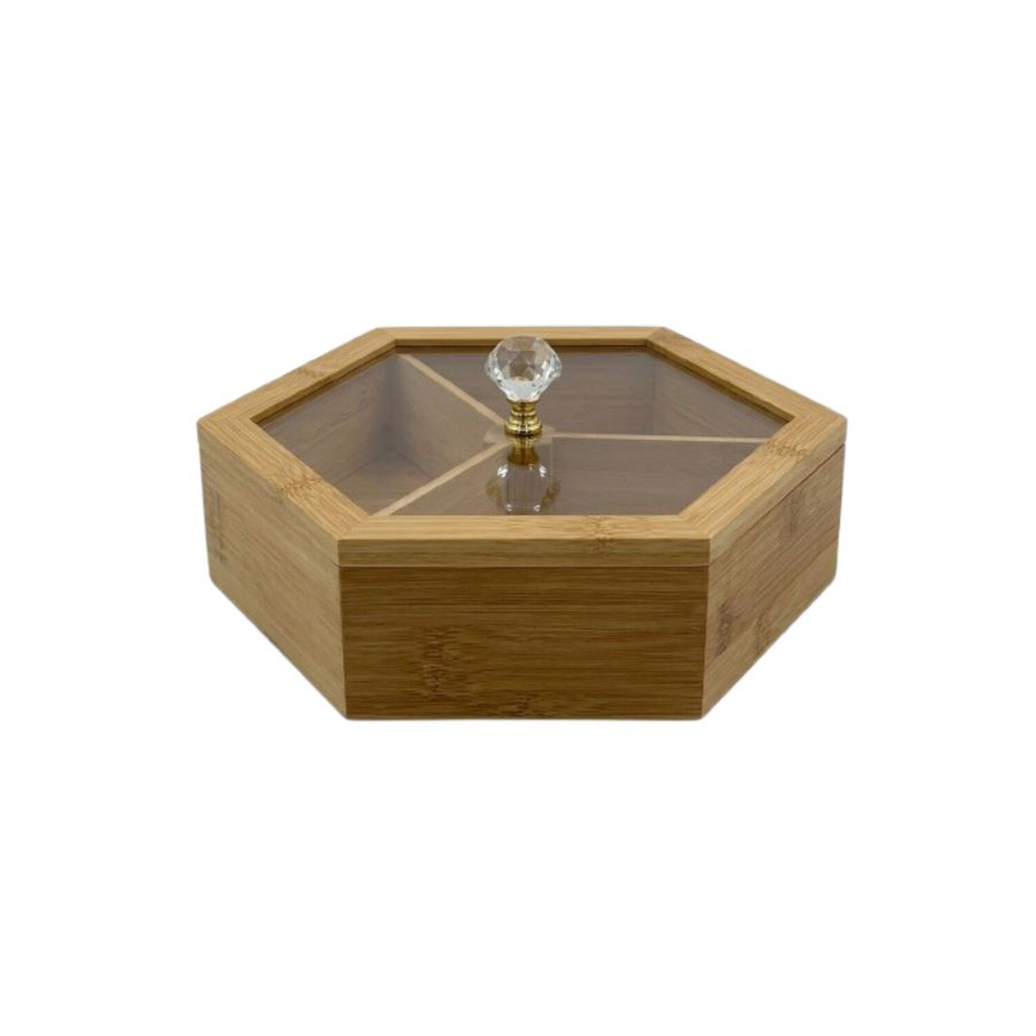 Caja Organizadora Snack Bamb&uacute; Hexagonal Con Tapa Divisor image number 0.0