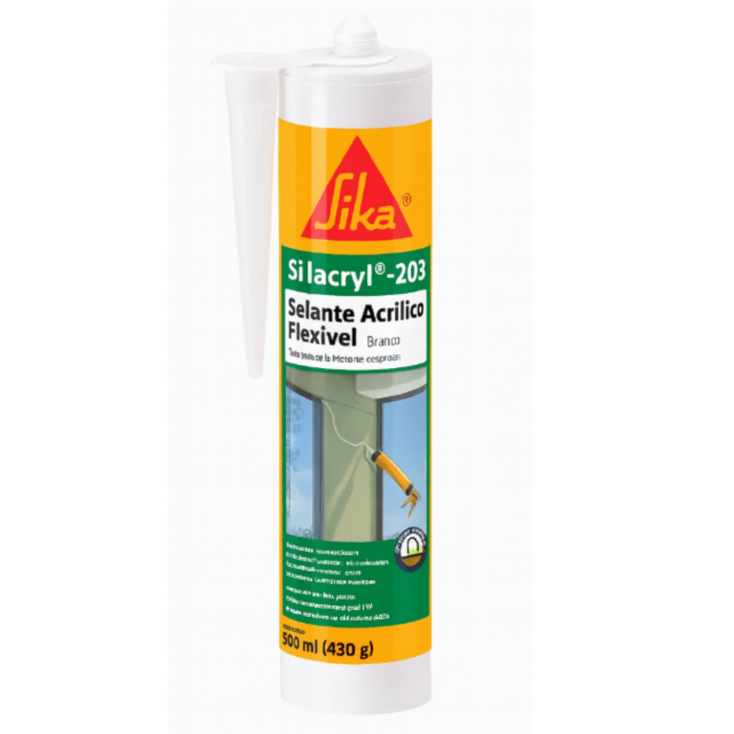Silicona Sellador Acr&iacute;lico Pintable Blanco Sika 300ml image number 0.0