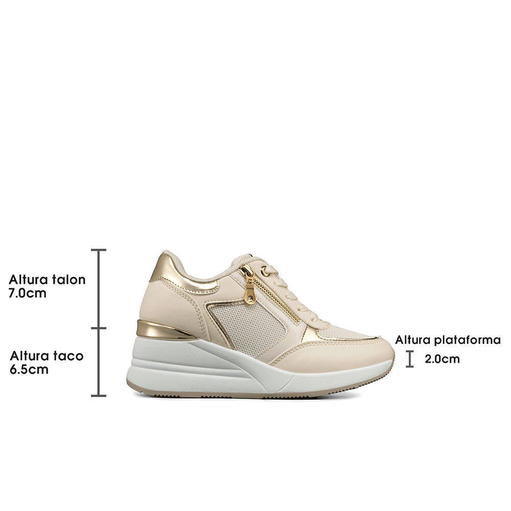 Zapatilla Deportiva Taco Cuña Malla Mujer Weide Jll60 image number 6.0