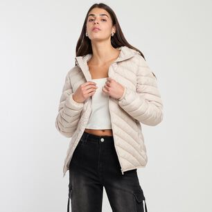 Parka En Linea Diagonal Cuello Alto Con Capucha Mujer Rolly Go