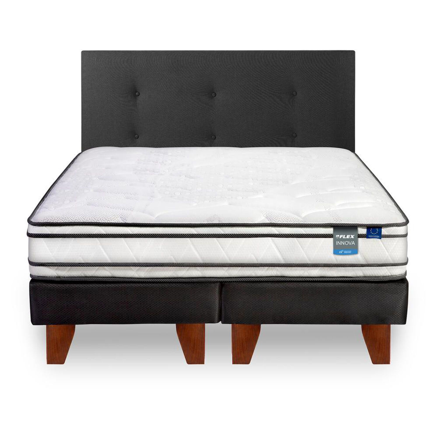 Cama Europea Flex Innova / 2 Plazas / Base Dividida + Respaldo image number 1.0