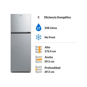 Refrigerador Top Freezer Midea MDRT489MTE50IN / No Frost / 338 Litros / C