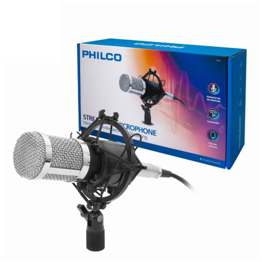 Microfono Condensador Jakc 3.5 Con Soporte Negro image number 2.0