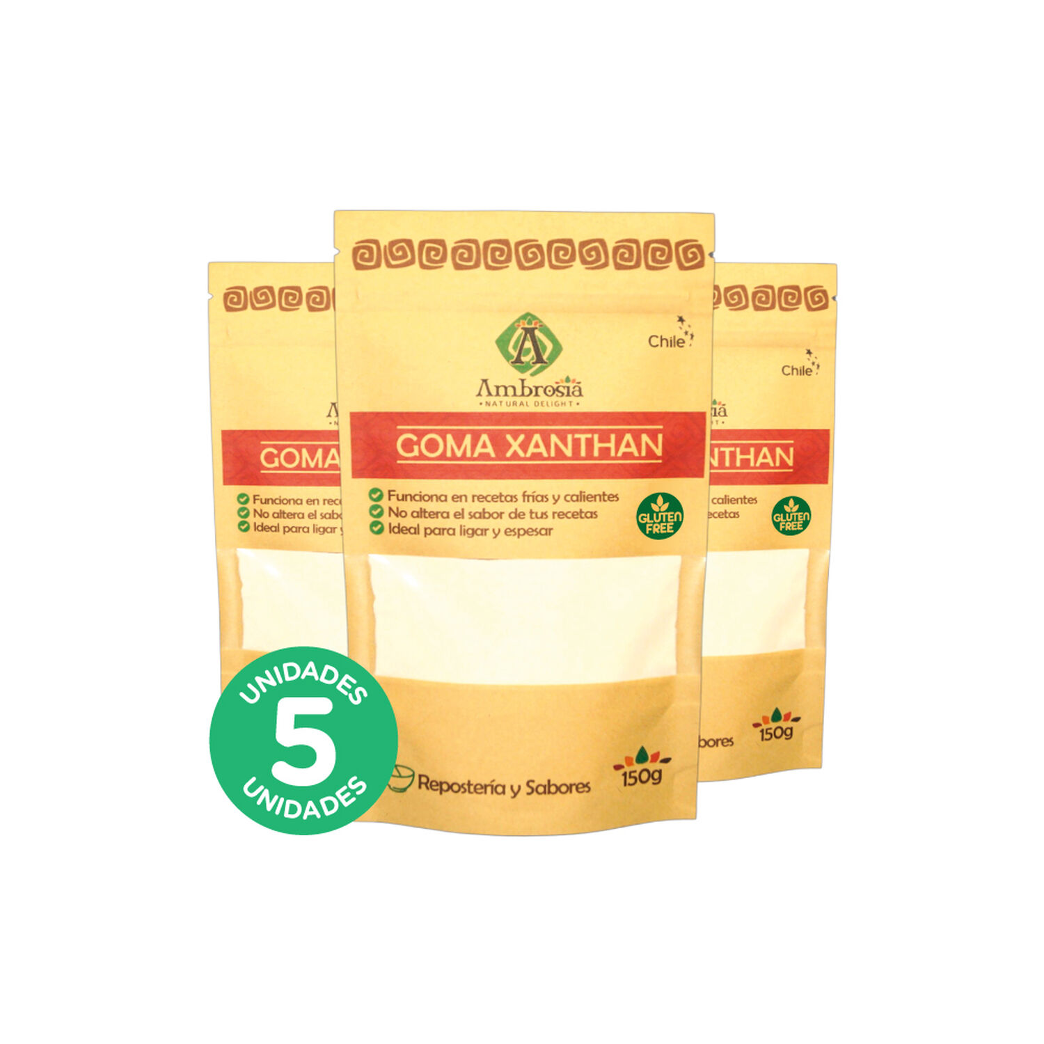 Pack 5, Goma Xanthan Libre De Gluten Para Preparaciones Keto 150gr image number 0.0