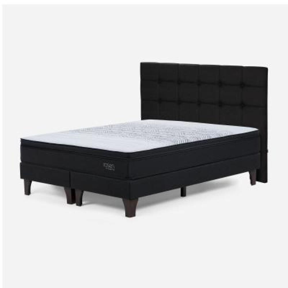 Cama Europea Rosen Tempo / King / Base Dividida + Respaldo Issey + C&oacute;moda Baker Grafito image number 6.0