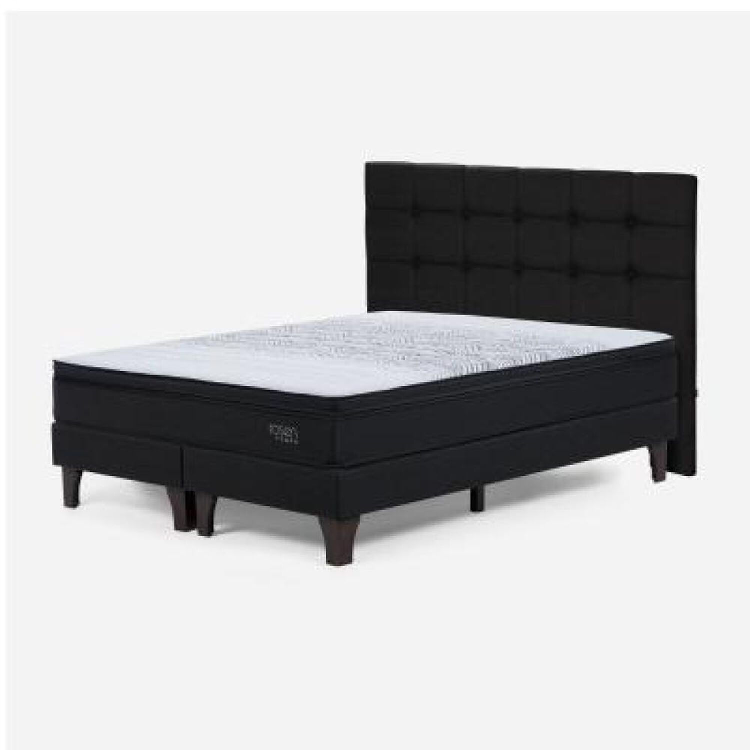 Cama Europea Rosen Tempo / King / Base Dividida + Respaldo Issey + C&oacute;moda Baker Grafito image number 6.0