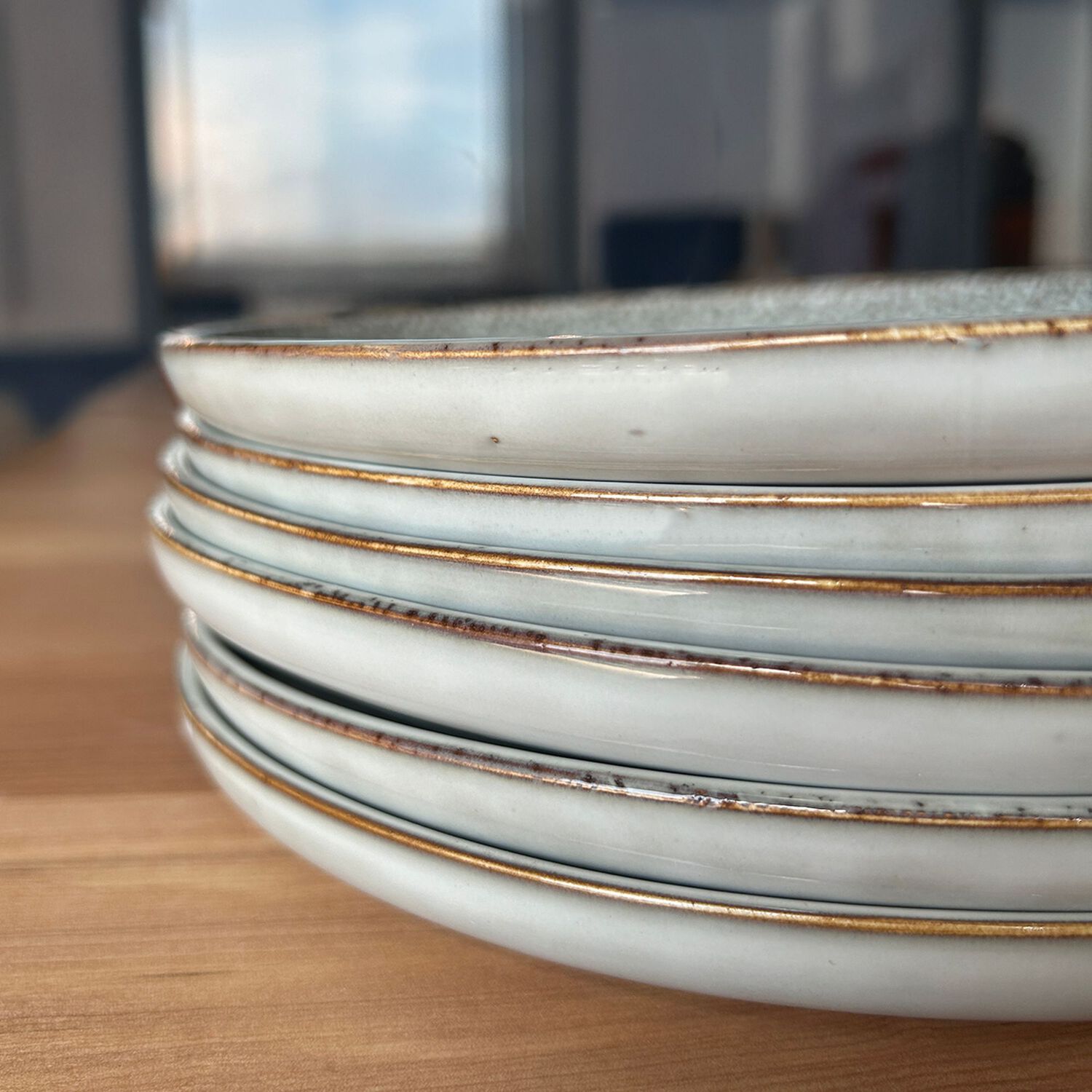 Set 6 Platos Redondo Ceramica 22 Cm Gris Linea Oslo image number 5.0