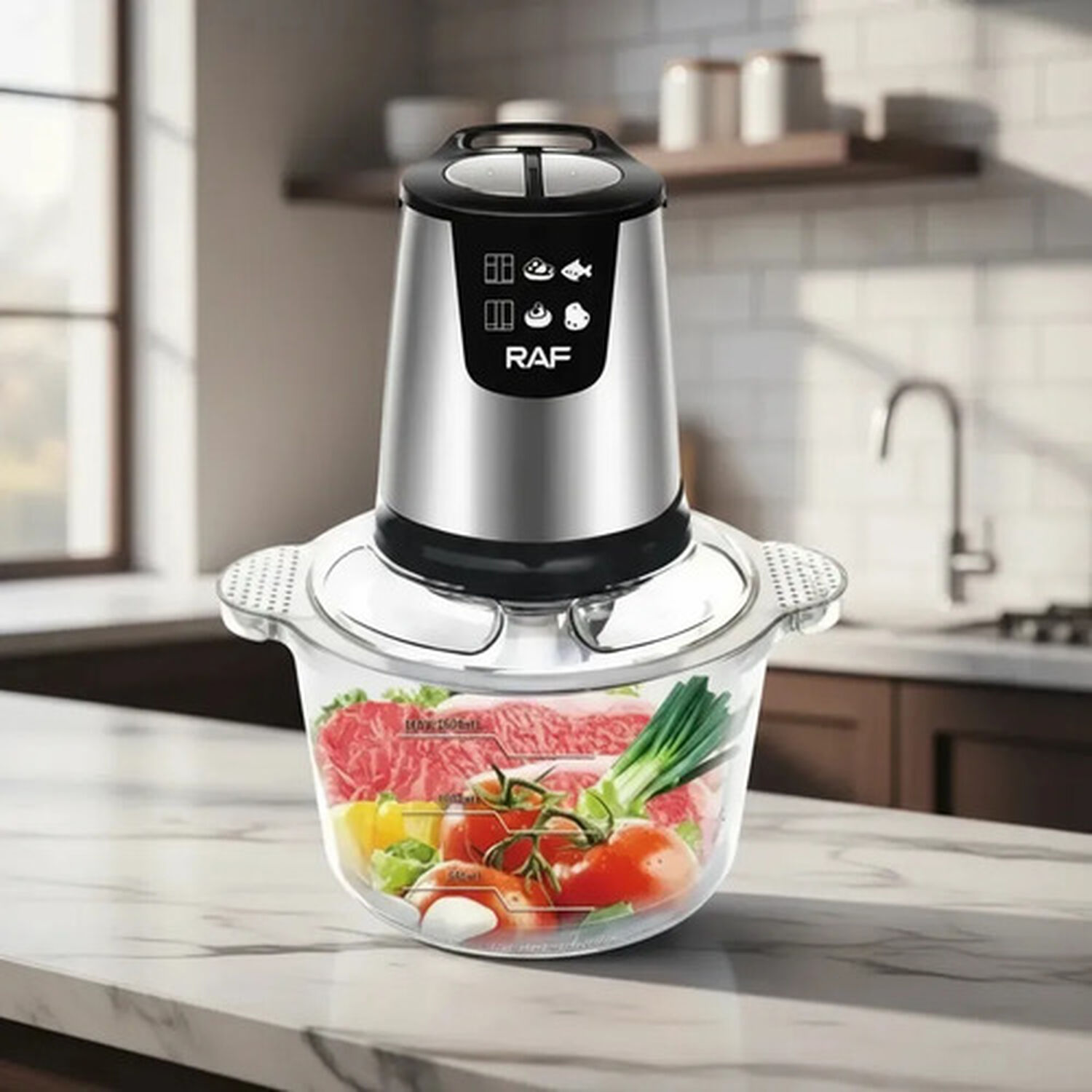 Procesador De Alimentos Raf Base Vidrio 800w 2l image number 0.0