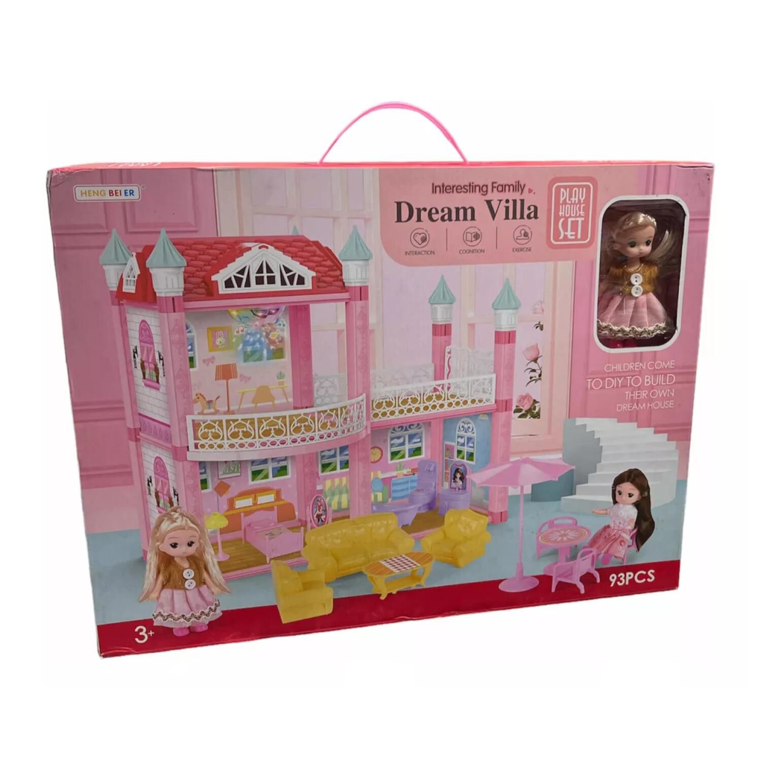 Juguete Casa Castillo De Mu&ntilde;ecas Armable 105pcs image number 3.0