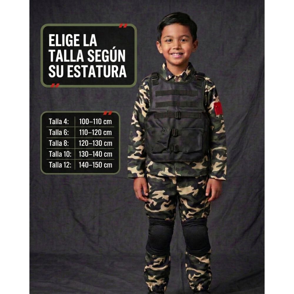 Disfraz Infantil Militar Marino Navy Seal Usa image number 2.0