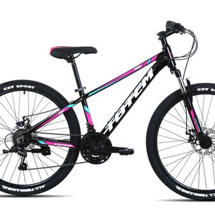 Bicicleta Totem Mtb Aro 26 Modelo Y650 Negro Rosa
