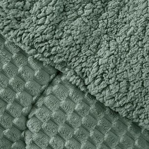Plumon Flannel Jqd Sherpa Super King Verde