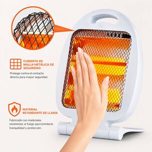 Calefactor El&eacute;ctrico Hal&oacute;geno Port&aacute;til Estufa 800w Rejilla