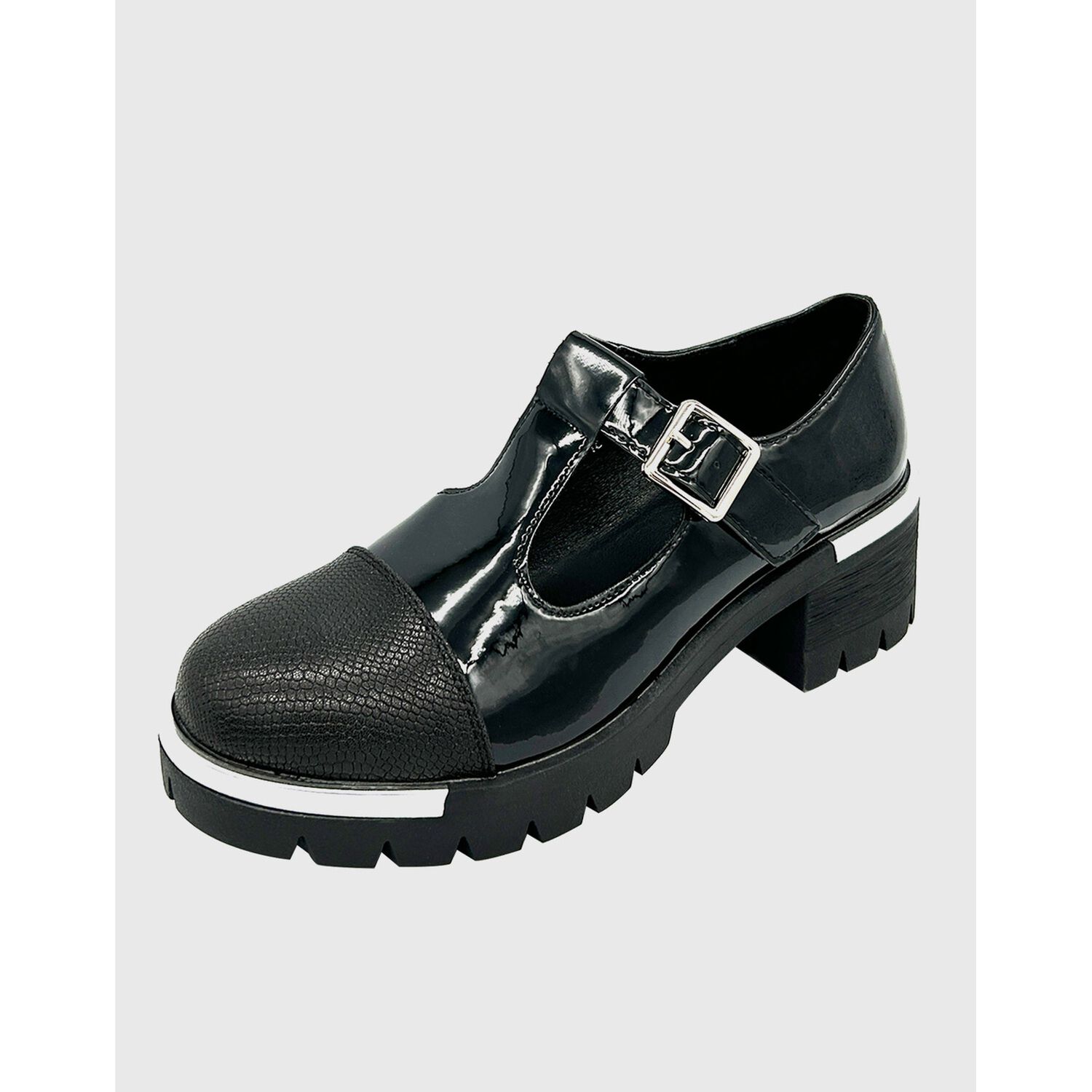 Zapato Para Mujer Con Taco Bajo Mary Jane Negro image number 0.0