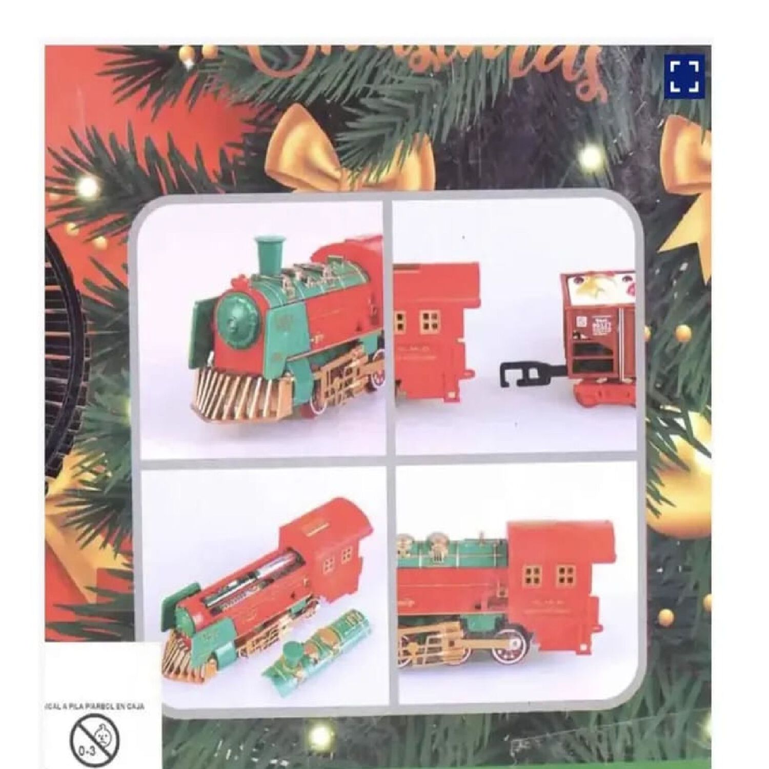 Tren Navidad A Pilas 89cm. image number 3.0