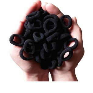 Set De 80 Mini Bandas O Colets El&aacute;sticas Para El Cabello Suaves Y Sin Costuras