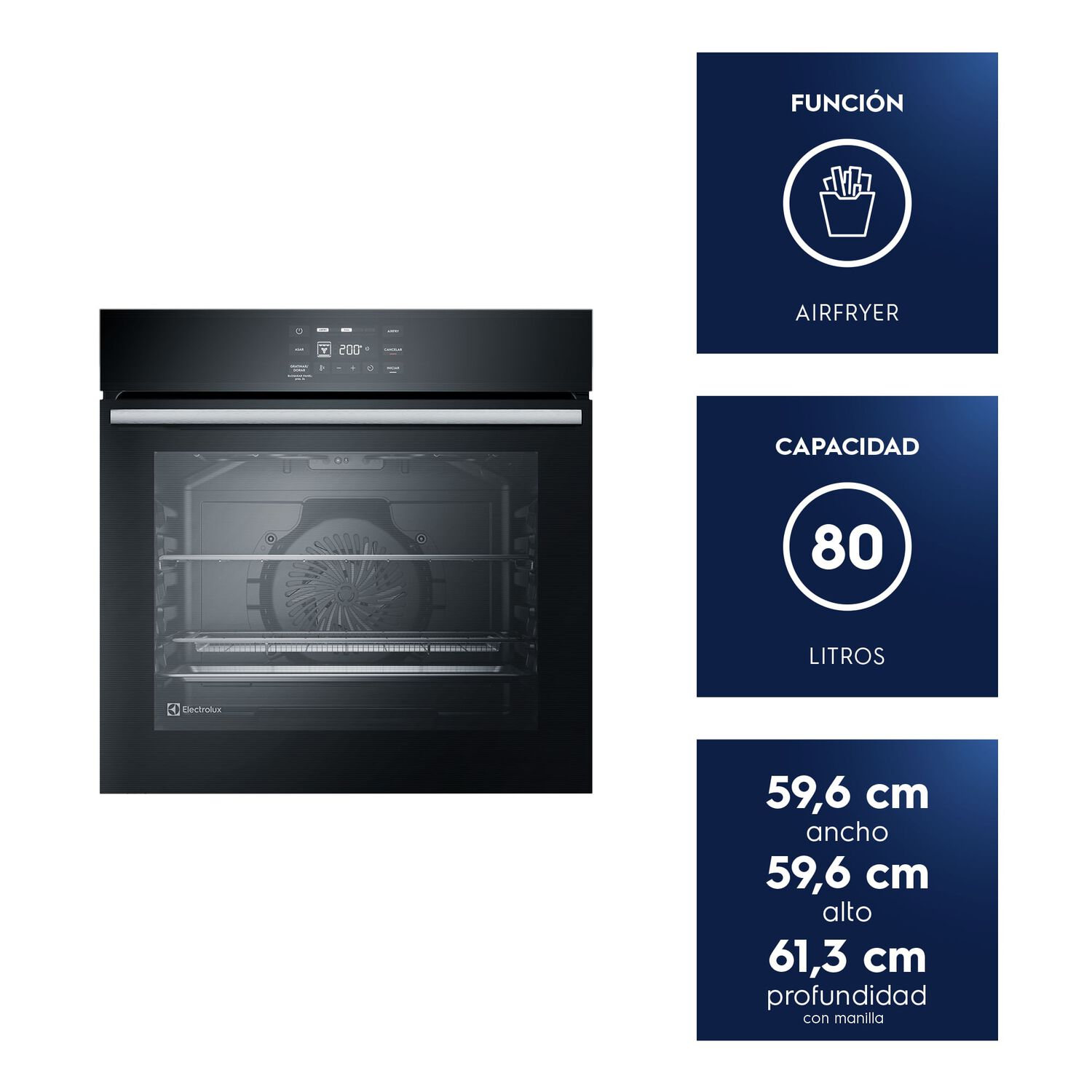 Horno Empotrable El&eacute;ctrico 80l Air Fryer Perfectcook360 Oe8ea image number 1.0
